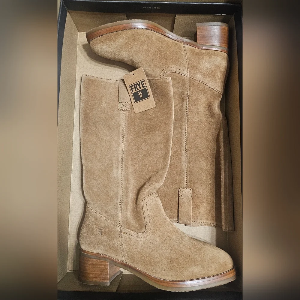 Frye Camryn Tall Pull On Suede Boots - Picture 4 of 5